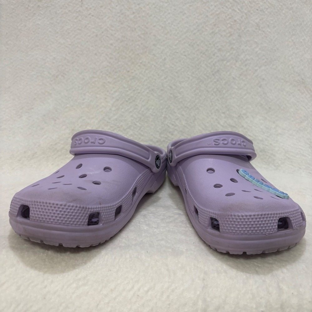 Crocs Classic Clogs Lavender Purple Mens 7 Womens 9 Cancer Zodiac Jibbitz Charm - Picture 4 of 7